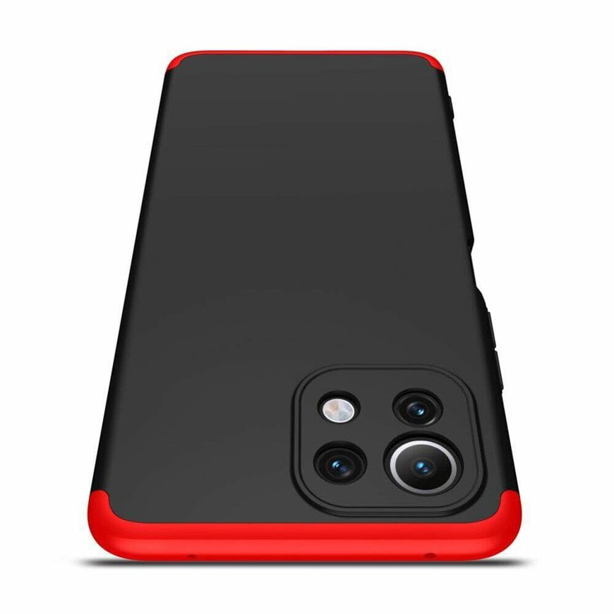 Чохол GKK 360 градусів для Xiaomi Mi 11 lite - Чёрно-Красный фото 3