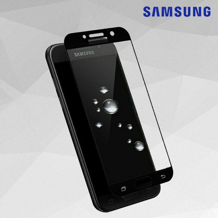 Защитное стекло 2.5D на весь экран для Samsung Galaxy J3 (2017) / J330 - Черный фото 2