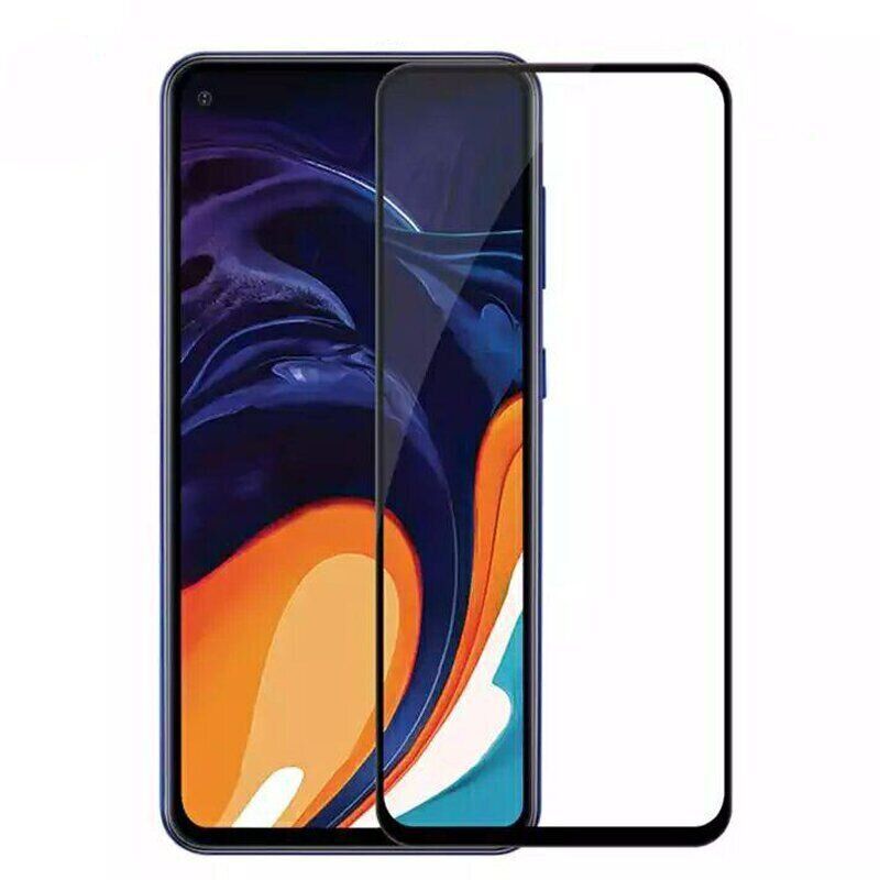 Защитное стекло 2.5D на весь экран для Samsung Galaxy A60 - Черный фото 2