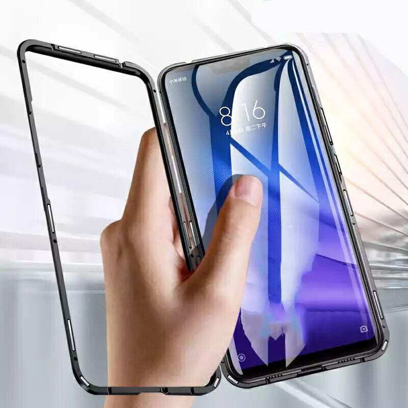 Магнітний чохол Metal Frame для Samsung Galaxy A10s - Чорний фото 3