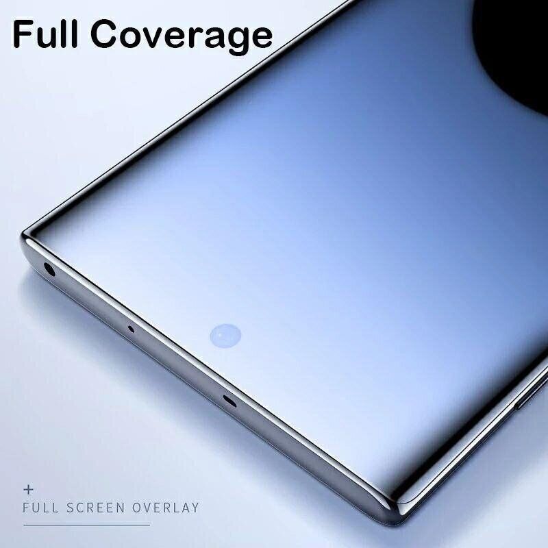 Защитное стекло 3D на весь экран для Samsung Galaxy S20 (с ультрафиолетовым клеем) - Прозрачный фото 4