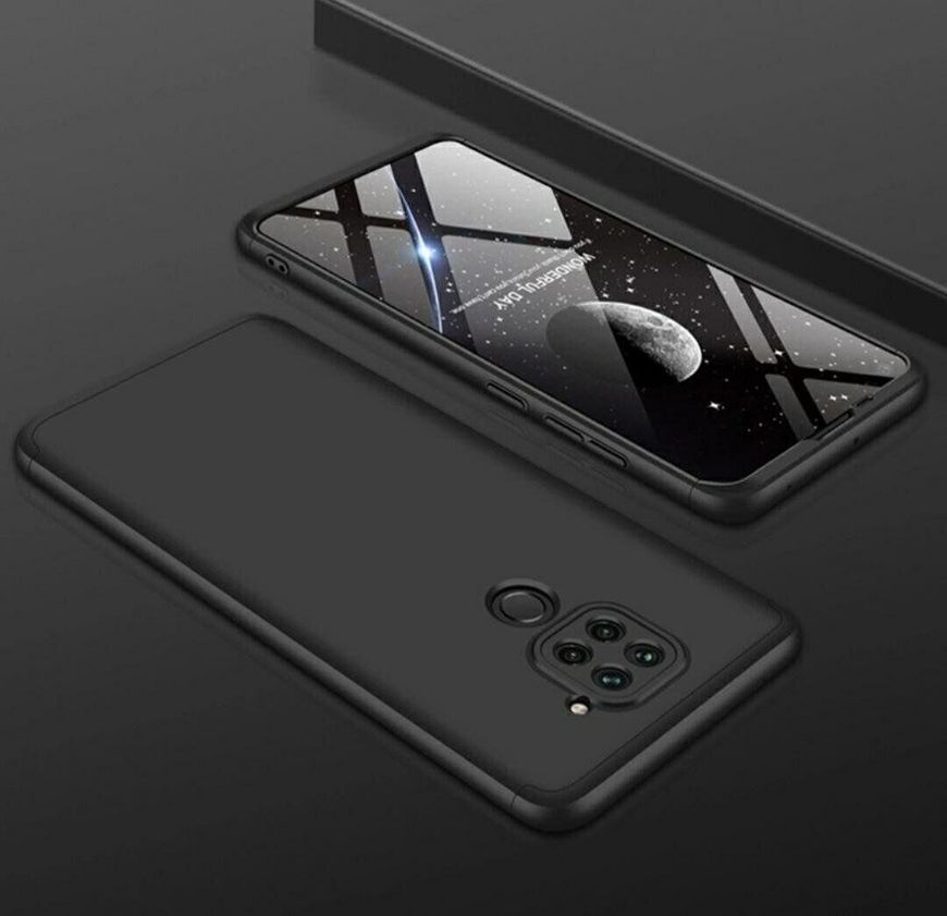 Чохол GKK 360 градусів для Xiaomi Redmi 10X / Note 9 - Чорний фото 1