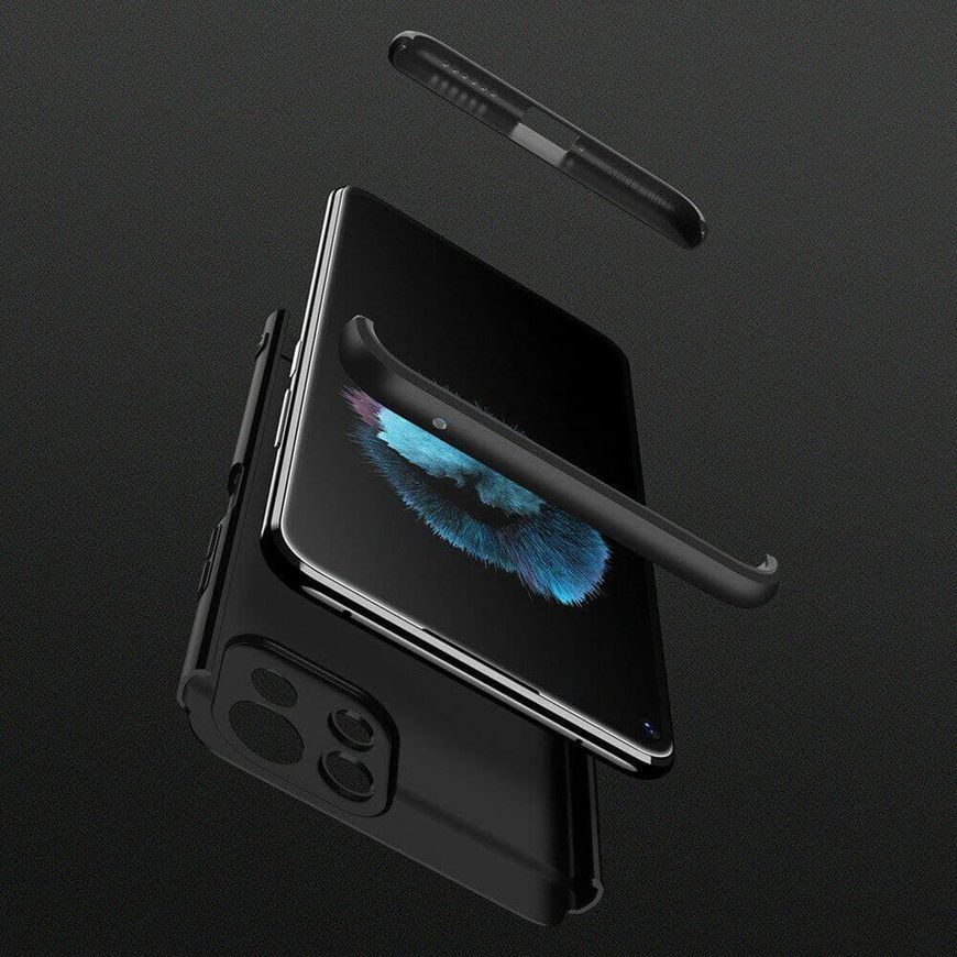 Чехол GKK 360 градусов для Xiaomi Mi 11 lite - Черный фото 6