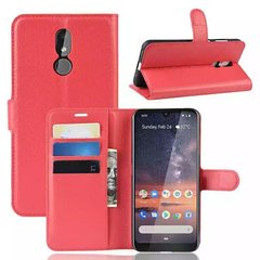 Чехол-Книжка с карманами для карт на Nokia 3.2 - Красный фото 1
