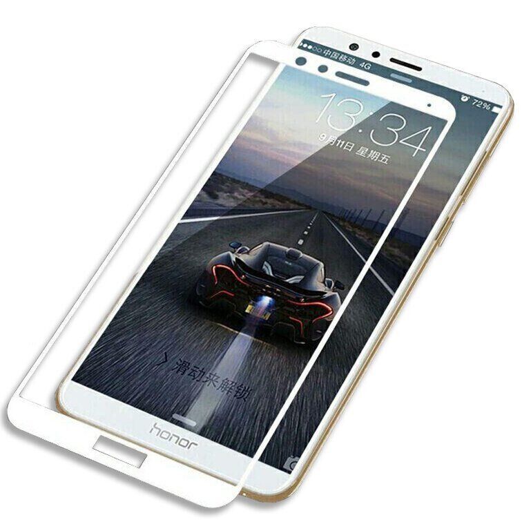 Защитное стекло 2.5D на весь экран для Huawei Honor 7X - Белый фото 3