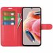 Чохол книжка з кишенями для карт на Xiaomi Redmi Note 12 4G колір Червоний