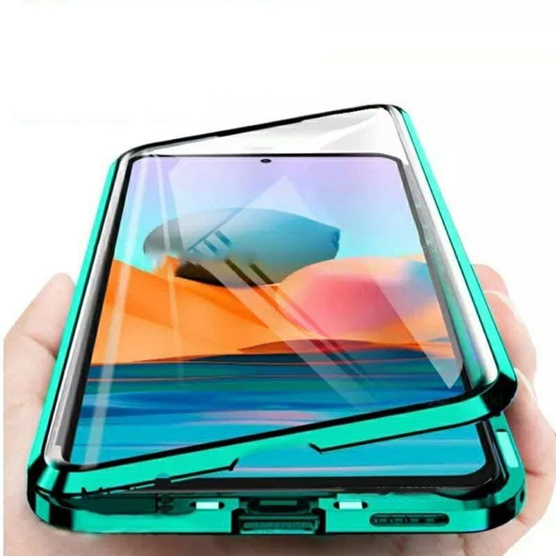 Магнитный чехол с защитным стеклом для Samsung Galaxy A31 - Черный фото 2