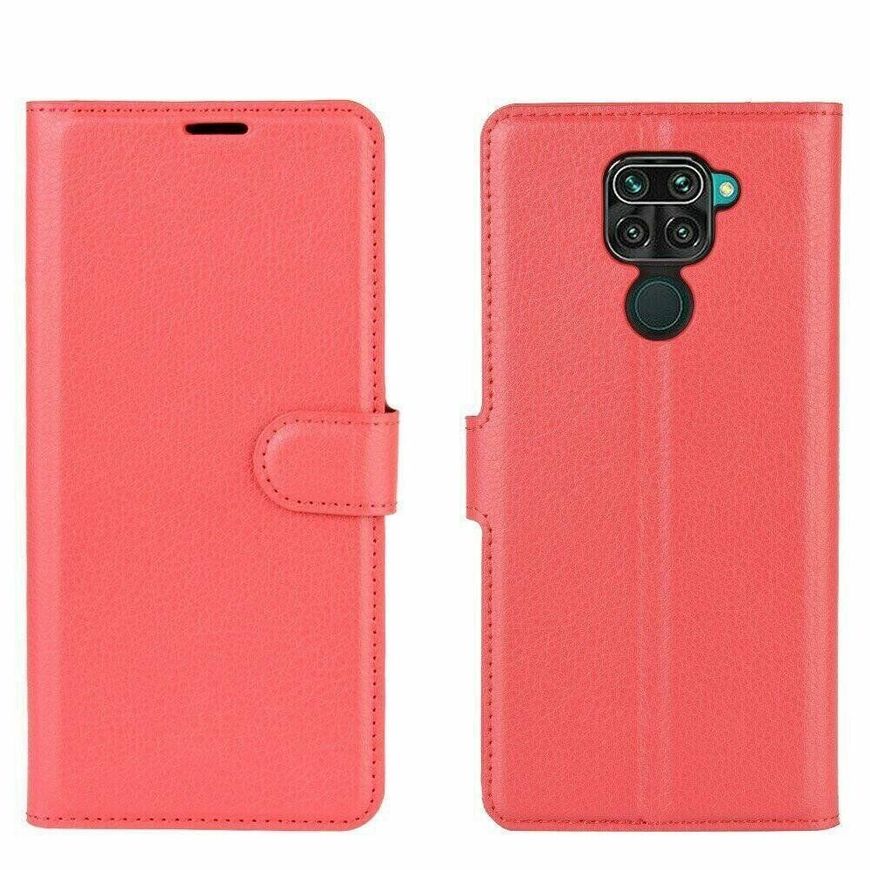 Чехол-Книжка с карманами для карт на Xiaomi Redmi 10X / Note 9 - Красный фото 5