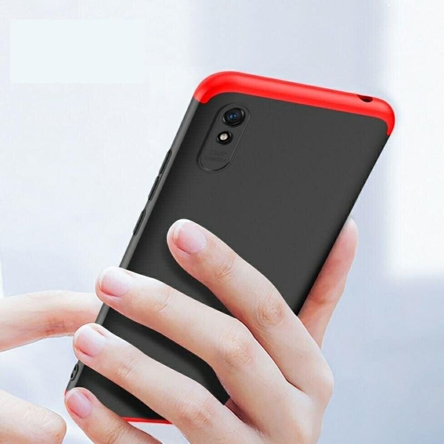 Чехол GKK 360 градусов для Xiaomi Redmi 9A - Черный фото 3
