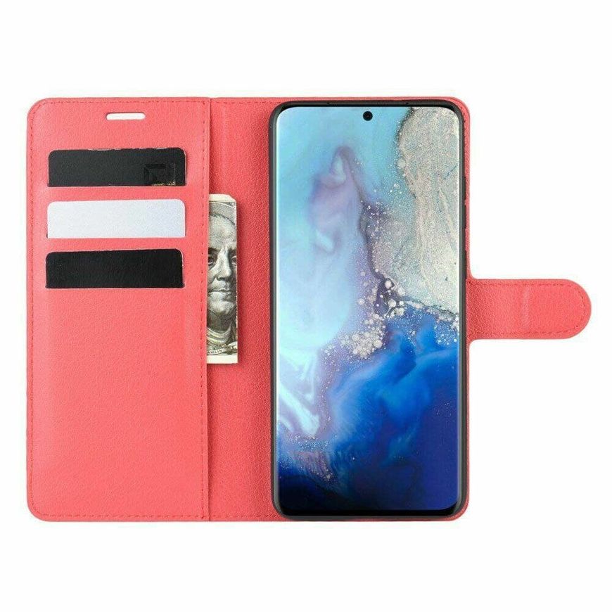 Чехол-Книжка с карманами для карт на Samsung Galaxy S20 - Красный фото 2