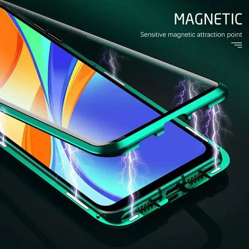 Магнітний чохол із захисним склом для Samsung Galaxy A31 - Синій фото 4