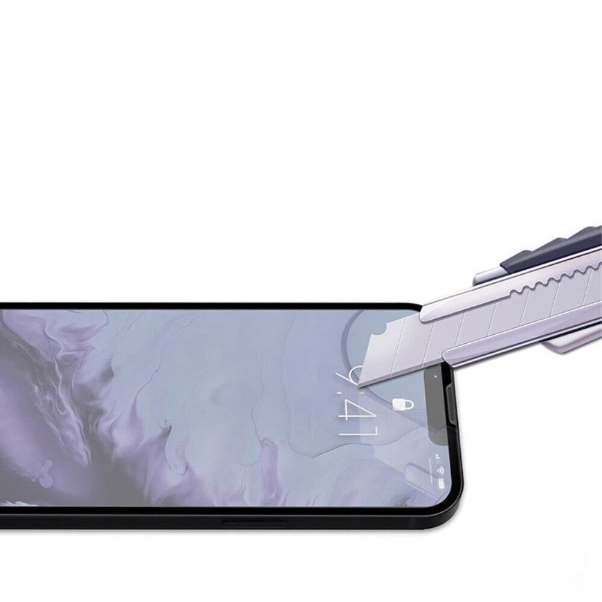 Защитное стекло 2.5D на весь экран для iPhone 13 Pro Max - Черный фото 5