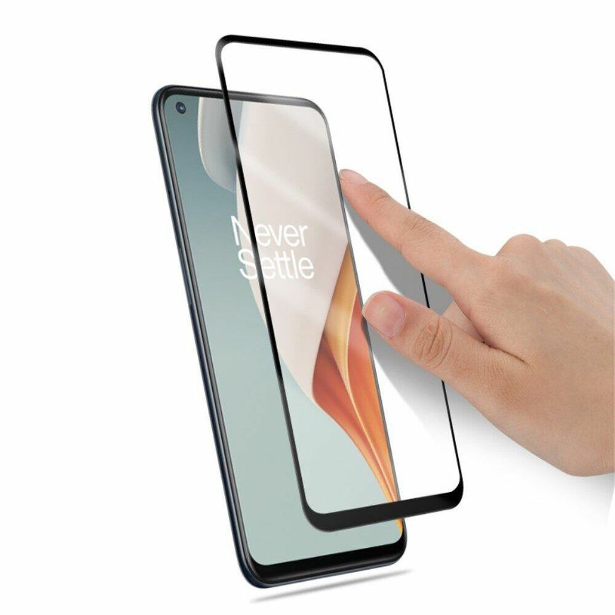 Захисне скло 2.5D на весь екран для OnePlus N10 - Чорний фото 3