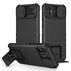 Чехол Kickstand с защитой камеры для Samsung Galaxy A04 - Черный фото 1