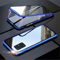 Магнитный чехол с защитным стеклом для Samsung Galaxy A31 - Синий фото 1