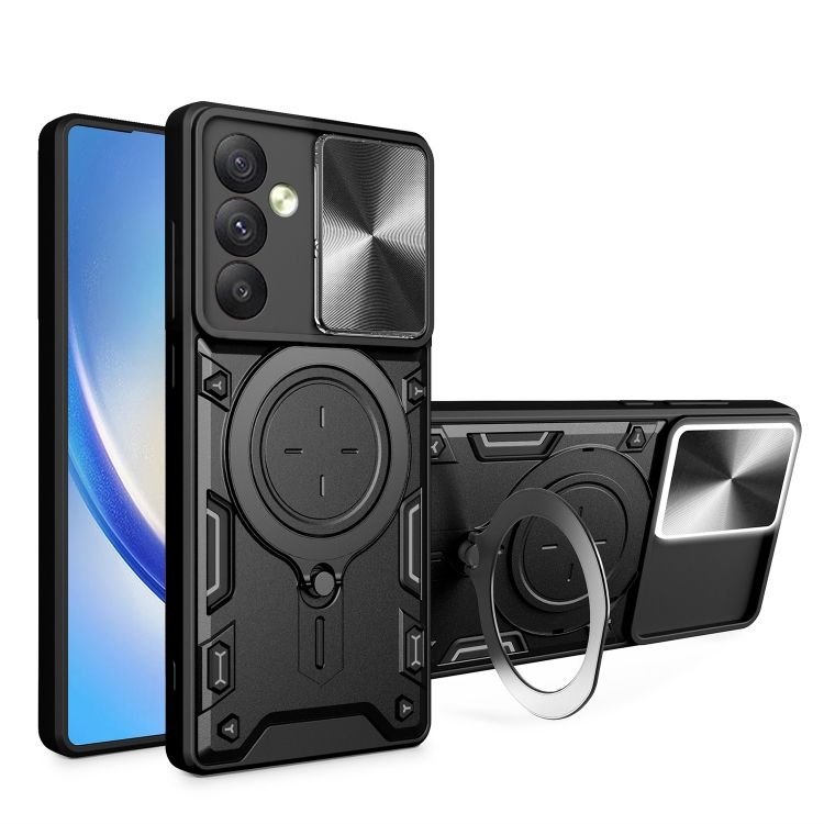 Чехол Magnetic Stand с защитой камеры для Samsung Galaxy A54 цвет Черный