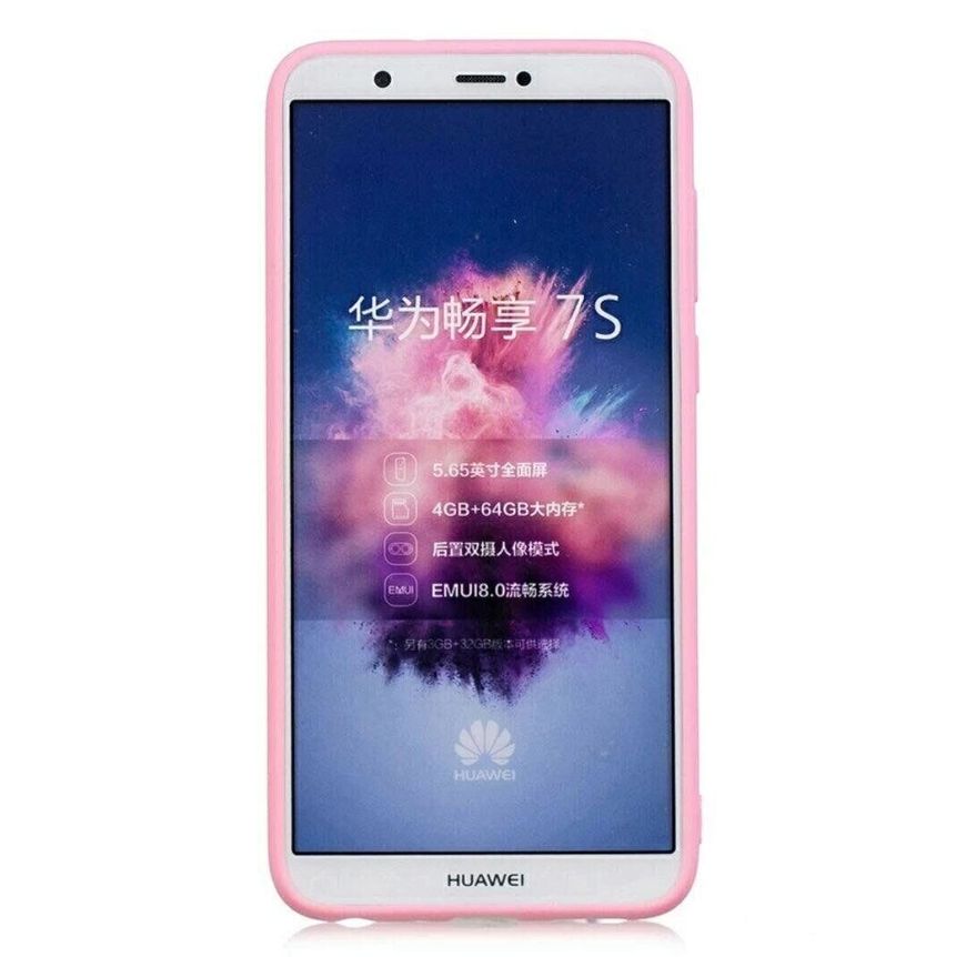 Чехол Candy Silicone для Huawei P Smart - Розовый фото 9