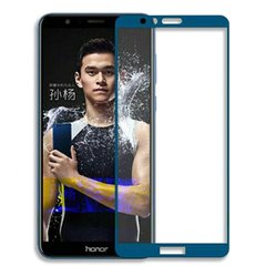 Защитное стекло 2.5D на весь экран для Huawei Honor 7X - Синий фото 1