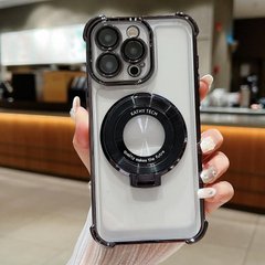 Силіконовий чохол з кільцем для iPhone 14 Pro Max - Чорний фото 1