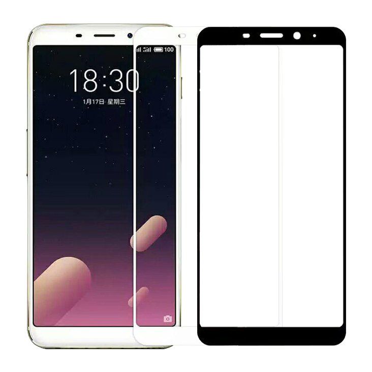 Защитное стекло 2.5D на весь экран для Meizu M6S - Белый фото 2