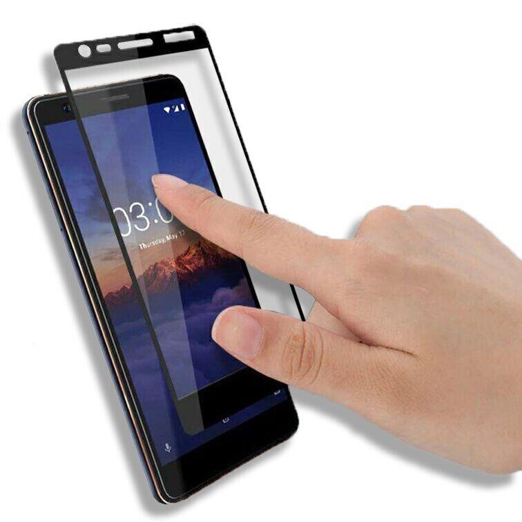 Защитное стекло 2.5D на весь экран для Nokia 3.1 - Черный фото 3