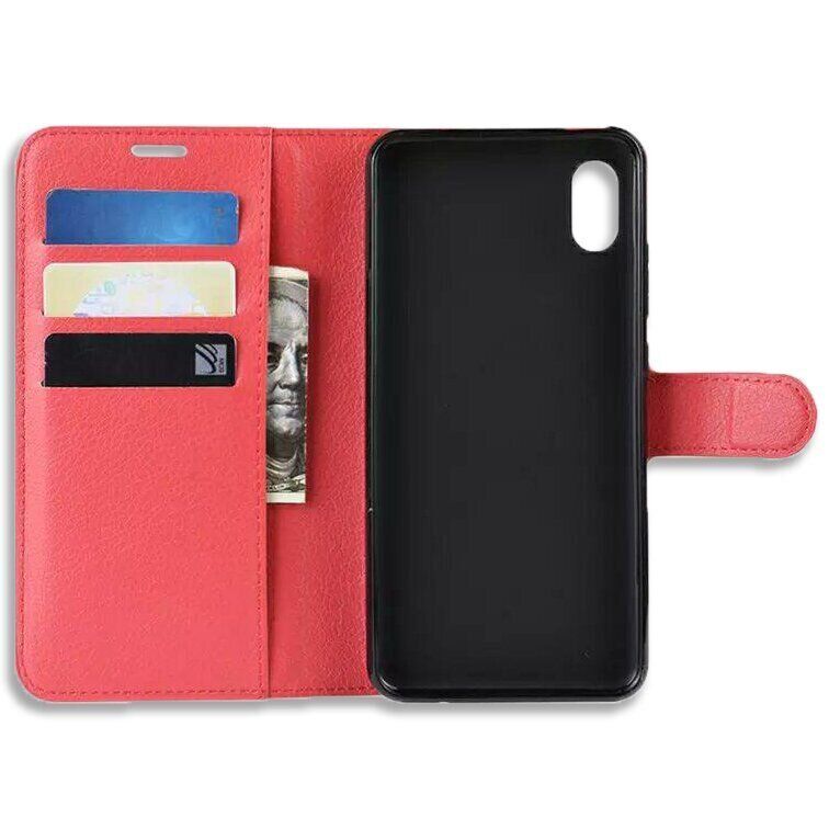 Чехол-Книжка с карманами для карт на Huawei Y5 (2019) / Honor 8S - Красный фото 2