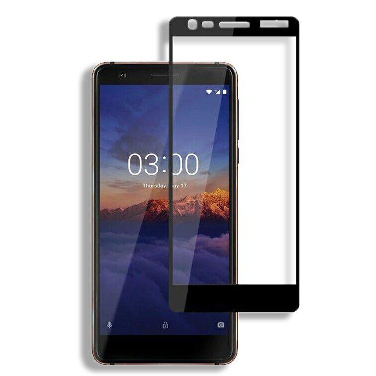 Защитное стекло 2.5D на весь экран для Nokia 3.1 - Черный фото 2