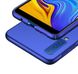 Чехол Бампер с покрытием Soft-touch для Samsung Galaxy A7 (2018) / A750 - Синий фото 3