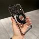 Силіконовий чохол з кільцем для iPhone 14 Pro Max колір Чорний