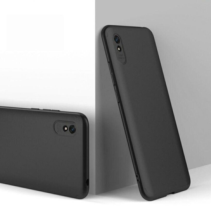 Чохол GKK 360 градусів для Xiaomi Redmi 9A - Чорний фото 1