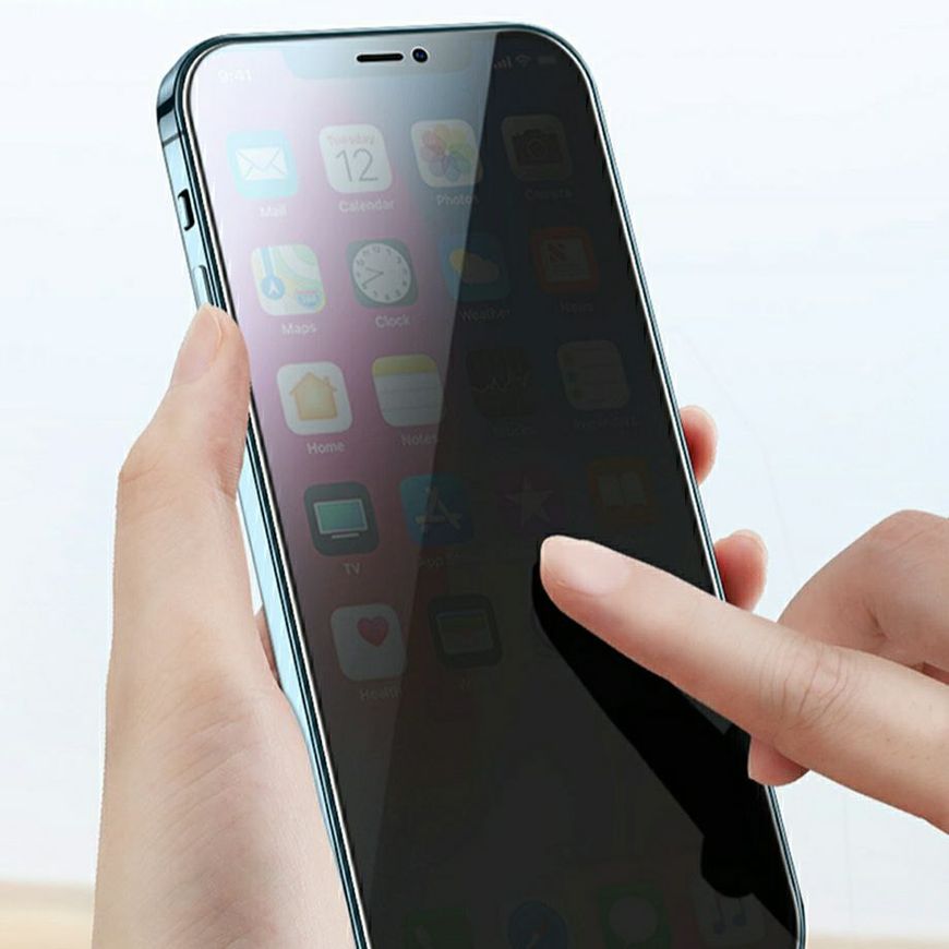 Защитное стекло Privacy Glass антишпион для iPhone 13 Pro Max - Черный фото 2
