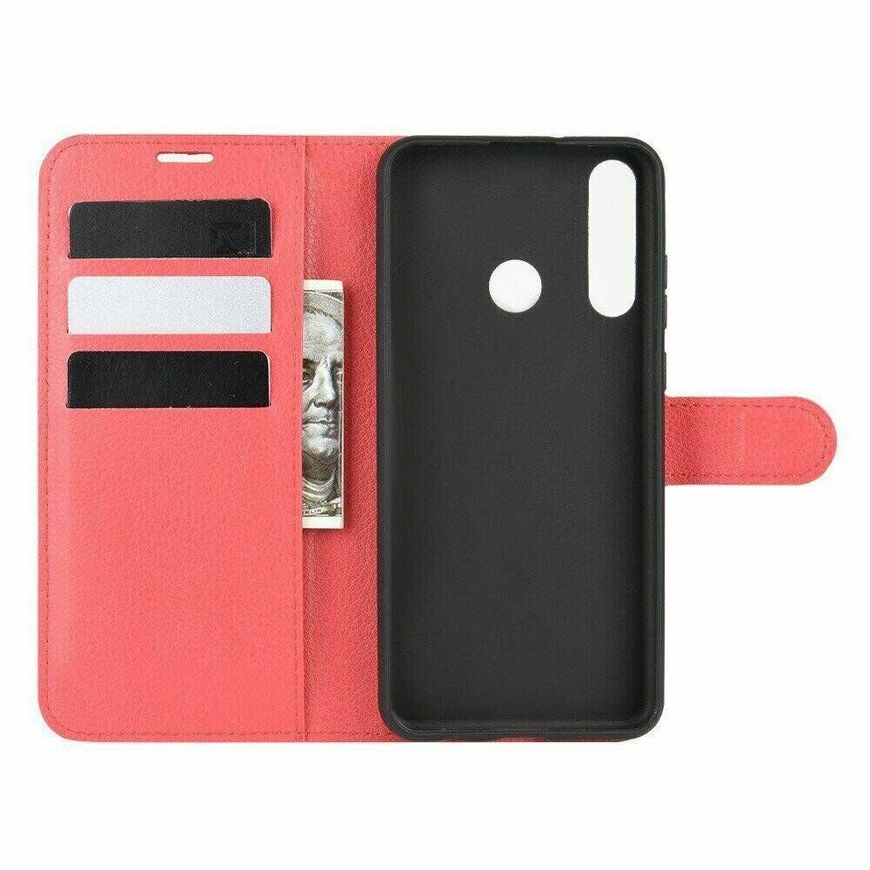 Чехол-Книжка с карманами для карт на Huawei Y6P - Красный фото 3
