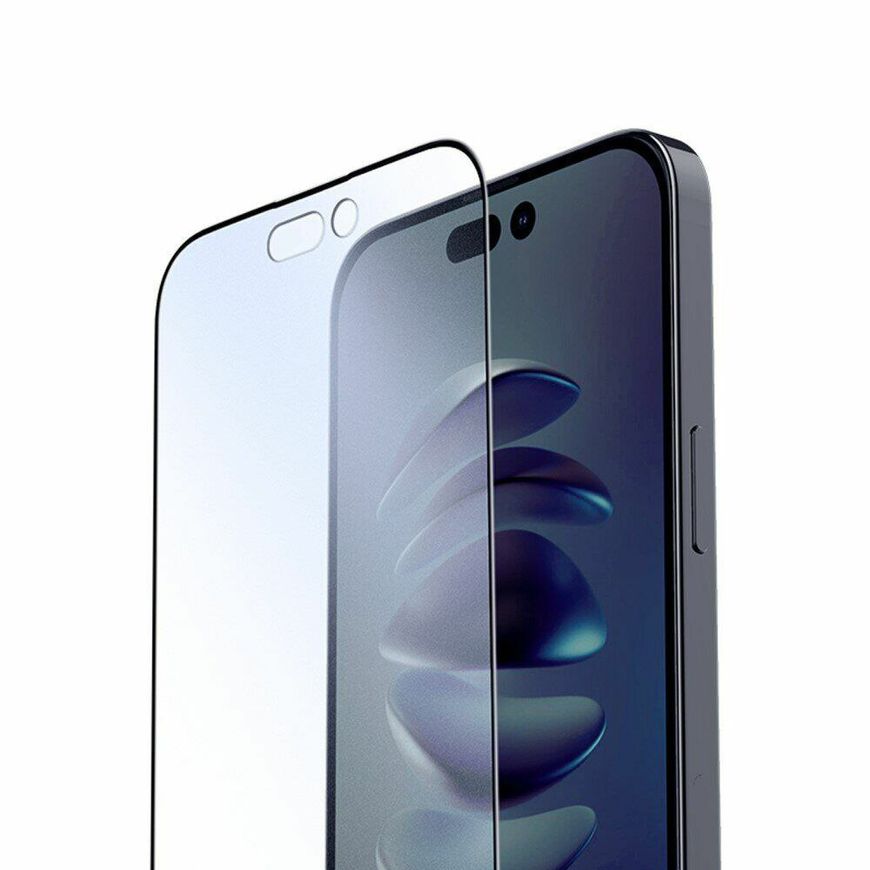 Матовое защитное стекло 2.5D для iPhone 14 Pro - Черный фото 4