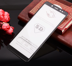 Защитное стекло Full Cover 5D для Xiaomi Redmi Note 5 - Чёрный фото 1