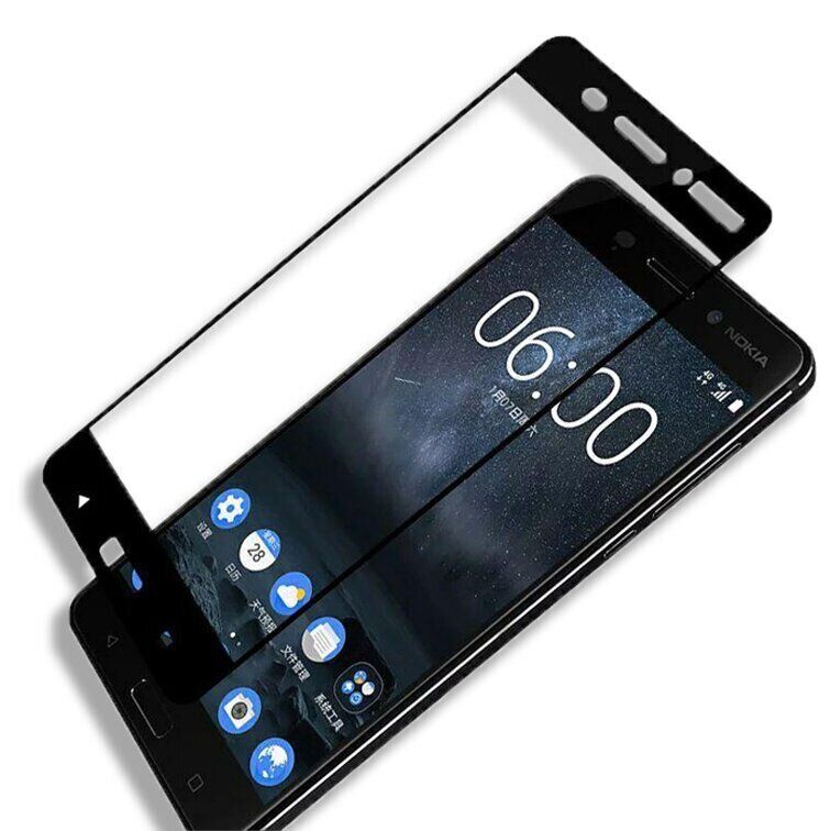 Защитное стекло 2.5D на весь экран для Nokia 6.1 - Черный фото 2