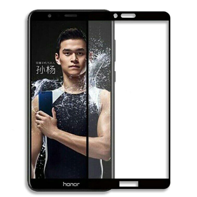 Захисне скло 2.5D на весь екран для Huawei Honor 7X - Чорний фото 1