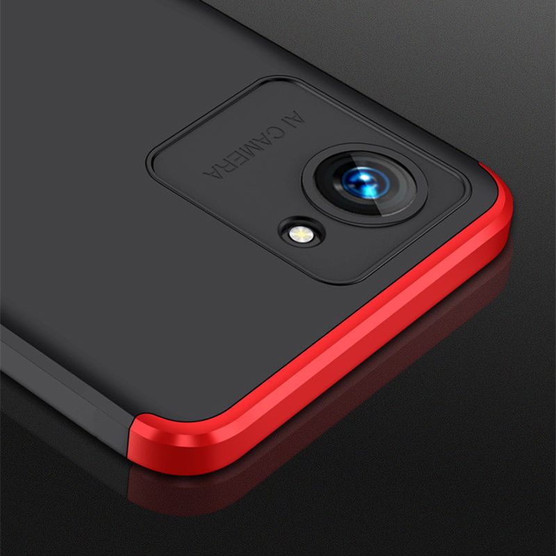 Чохол GKK 360 градусів для Narzo 50i Prime / Realme C30 колір Чорно-Червоний