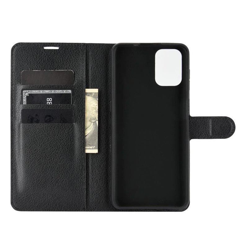 Чохол книжка з кишенями для карт на Motorola G9 Plus - Чорний фото 3