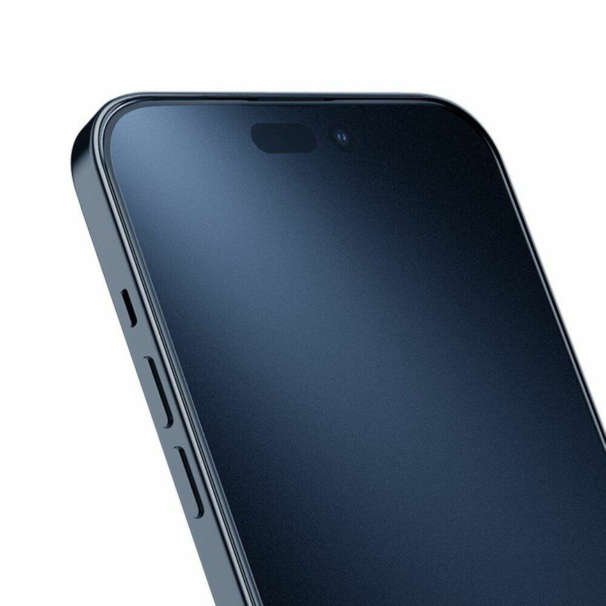 Матовое защитное стекло 2.5D для iPhone 14 Pro Max - Черный фото 5