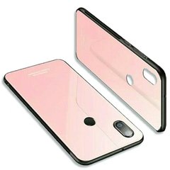 Силиконовый чехол со Стеклянной крышкой для Xiaomi Redmi Note 5 - Розовый фото 1
