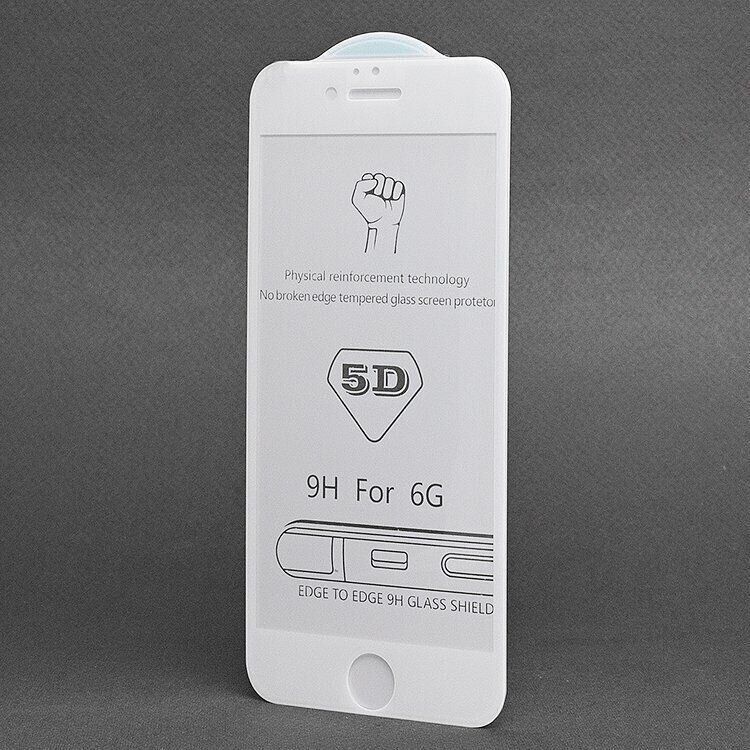 Захисне скло Full Cover 5D для iPhone 6 / 6S - Білий фото 2