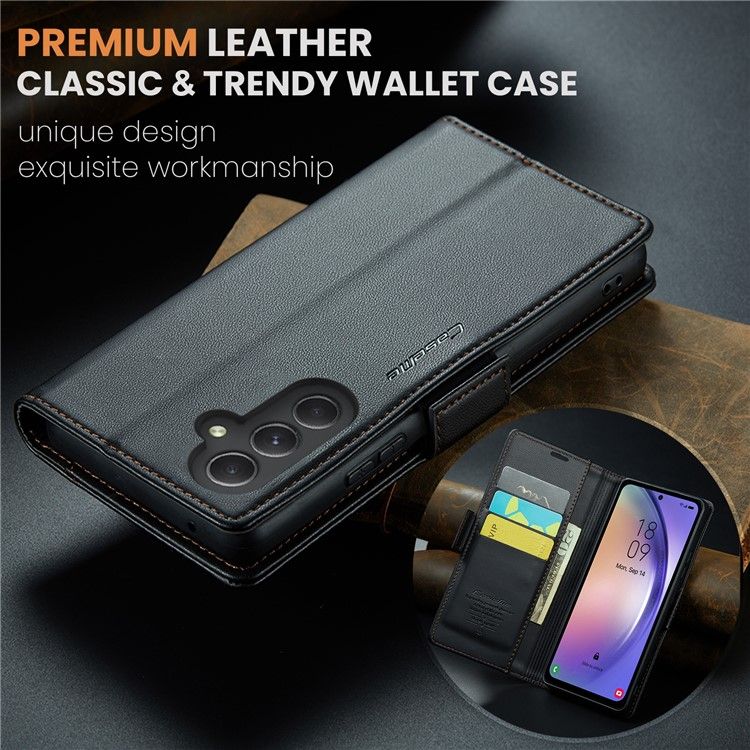 Шкіряний чохол-книжка Retro Case для Samsung Galaxy A54 колір Чорний