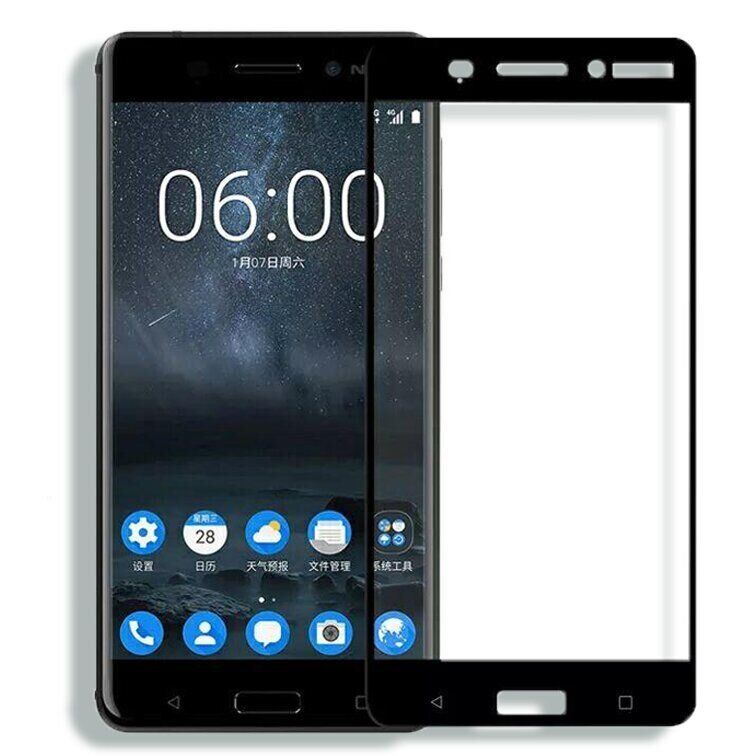 Защитное стекло 2.5D на весь экран для Nokia 6 - Черный фото 1
