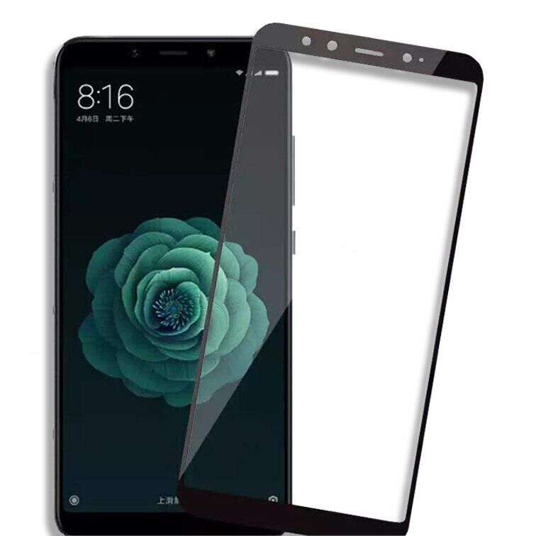 Защитное стекло 2.5D на весь экран для Xiaomi Mi A2 - Черный фото 1