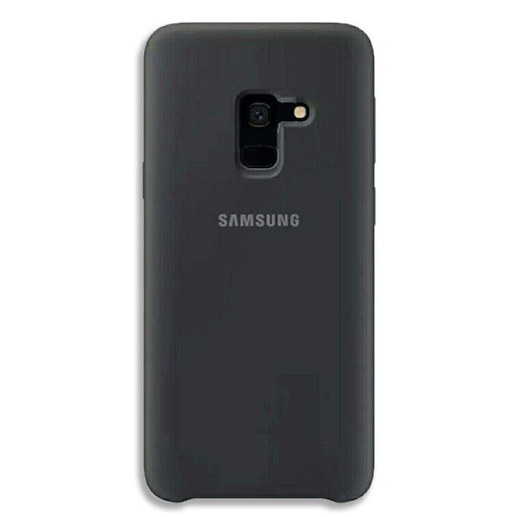 Оригинальный чехол Silicone cover для Samsung Galaxy A8 Plus (2018) - Черный фото 2