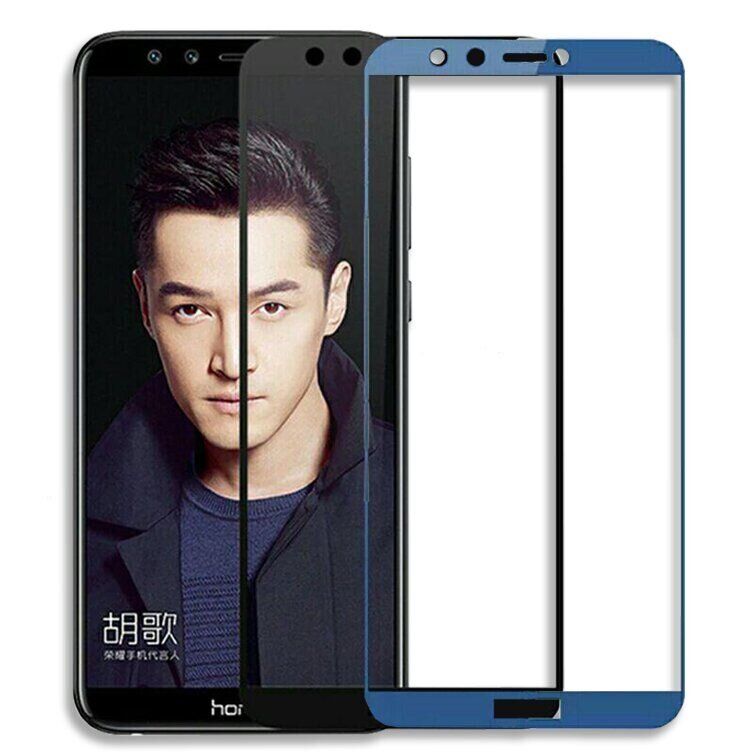 Защитное стекло 2.5D на весь экран для Huawei Honor 9 lite - Синий фото 4