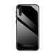 Силиконовый чехол со Стеклянной крышкой для Samsung Galaxy A7 (2018) / A750 - Черный фото 1