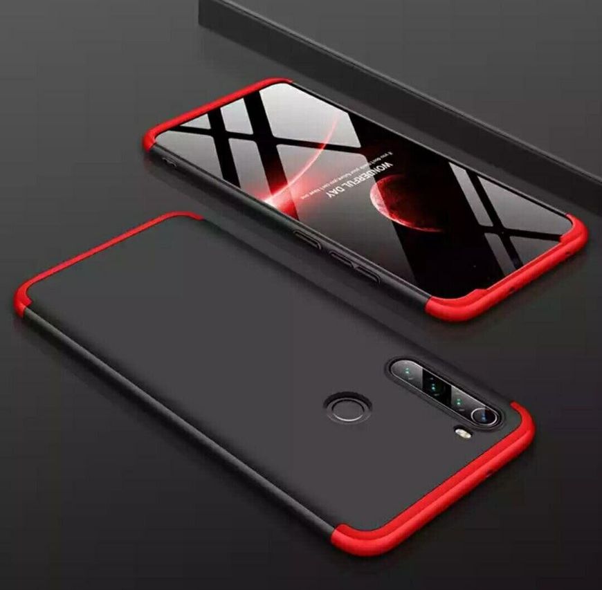 Чохол GKK 360 градусів для Xiaomi Redmi Note 8 - Чёрно-Красный фото 2