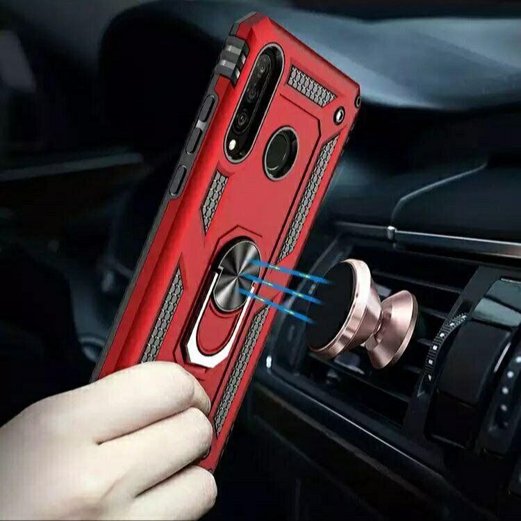 Чохол з кільцем Defender для Huawei P30 lite - Червоний фото 4