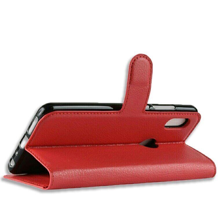 Чехол-Книжка с карманами для карт на Xiaomi Redmi Note 6 Pro - Красный фото 3